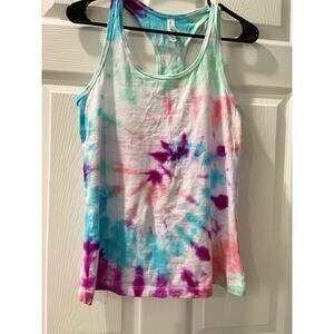 Bella canvas tie dye racerback cotton tank size medium